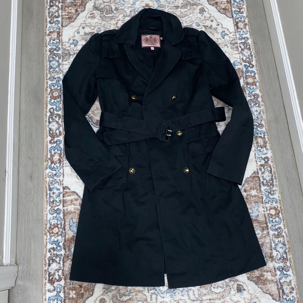 Juicy Couture Small Black Trench Coat